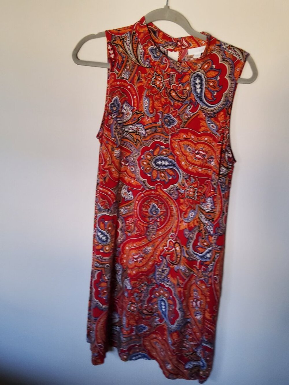 J JIll Paisley sleeveless dress size M